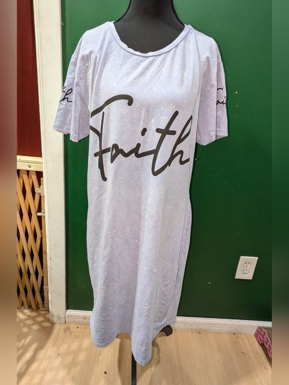 On Fire Lavender Graphic T- Shirt Dress